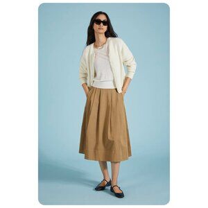 !! NWT Baukjen Taupe Renee Upcycled Midi Skirt sz US 10